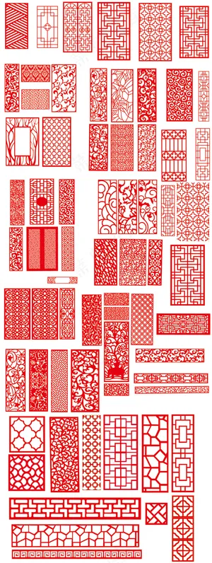 欧式雕刻镂空花纹矢量图