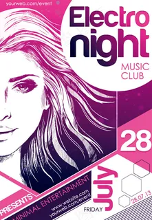 时尚女模招贴04—矢量素材