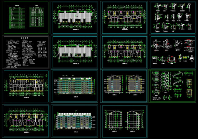 六层住宅cad图纸