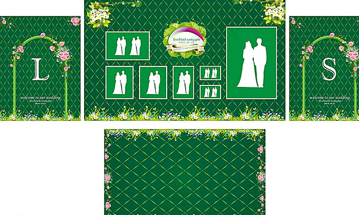 森系主题婚礼背景图图片