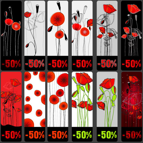 花朵主题打折标签矢量素材eps,ai矢量模版下载