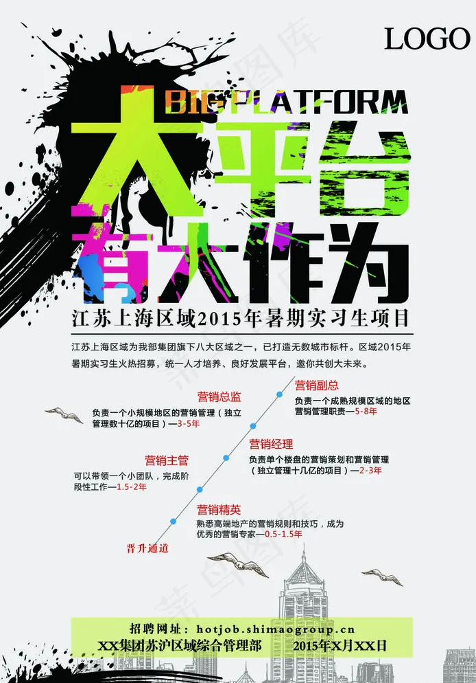 创意招聘广告PSD分层素材图片psd模版下载