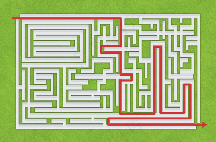 草地上的迷宫与路线图PSD分层素材(5000X3286(DPI:300))psd模版下载