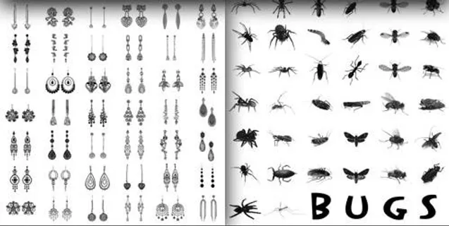 高清晰饰品与昆虫PS笔刷