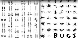高清晰饰品与昆虫PS笔刷
