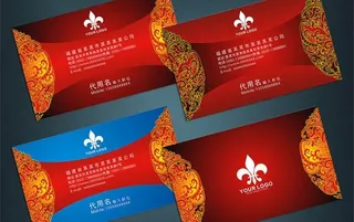 中国风餐饮名片设计矢量素材