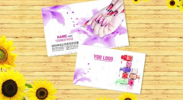 美甲名片图片