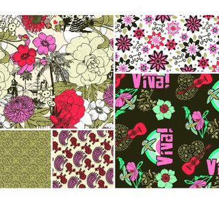 彩色多款矢量古典风格花型花朵花纹花...