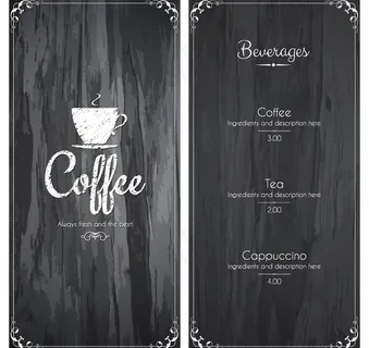 咖啡菜单图片
