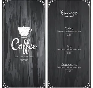 咖啡菜单图片