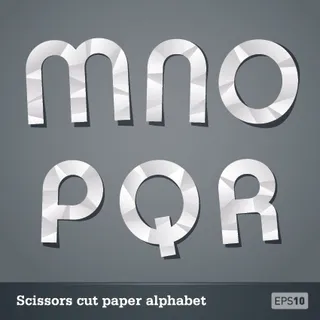 矢量剪刀字母艺术05