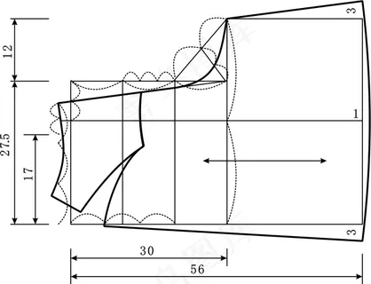 休闲裤后片 休闲裤后片