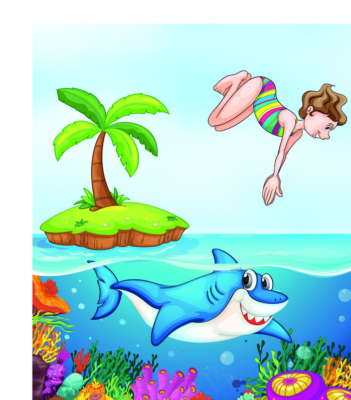 可爱卡通背景矢量素材4