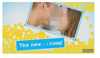 蓝色水滴粒子中水波纹跳动的活力动画