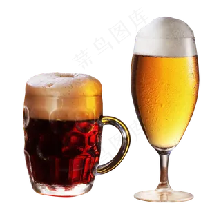 高清美食节夏日啤酒广告海报透明元素