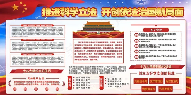 推进科学立法宣传展板设计素材