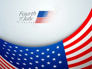 旗帜飘扬的美国独立日的概念