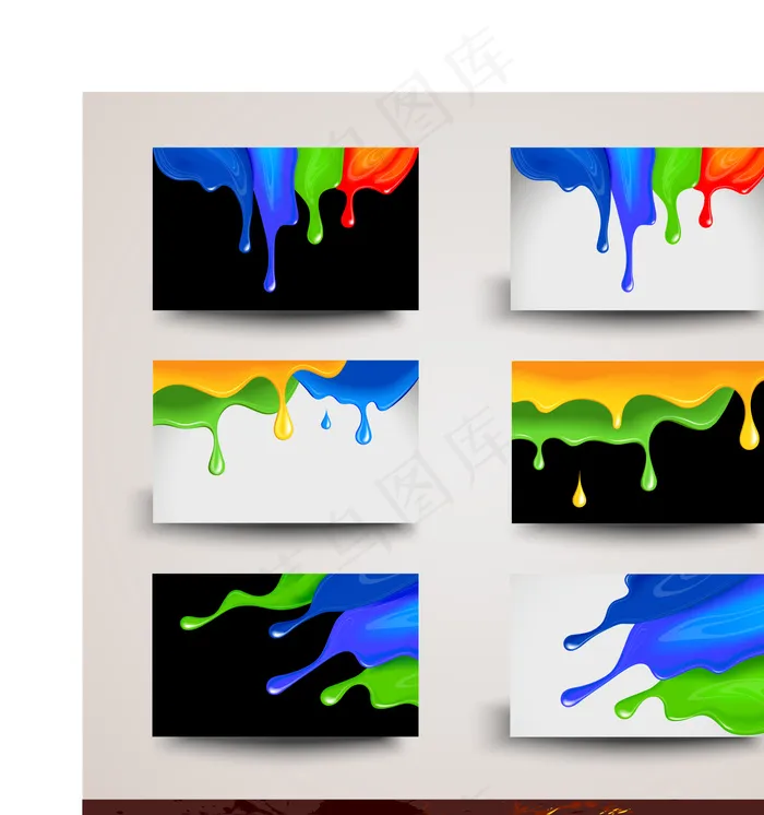 多彩名片模板矢量素材下载eps,ai矢量模版下载