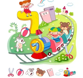 坐在火车里的小孩图片