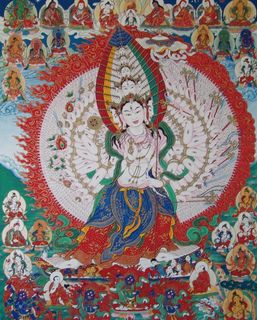 千手千眼观音唐卡图片