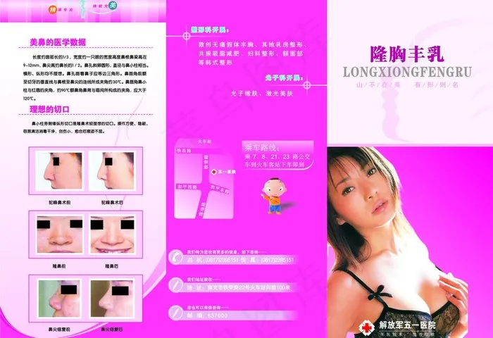 三折页 隆胸丰乳图片
