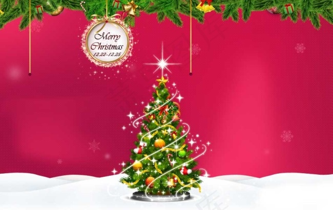 圣诞狂欢海报素材模板 (80)