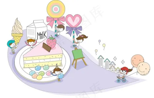 举行甜点派对的孩子们图片 举行甜点派对的孩子们图片