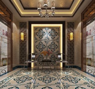 欧式风格瓷砖背景室内效果图 jp...