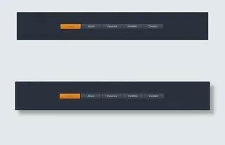 炫酷橙色菜单精美导航