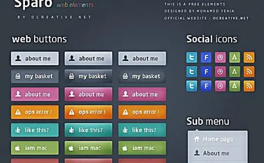 网络元素按钮psd素材