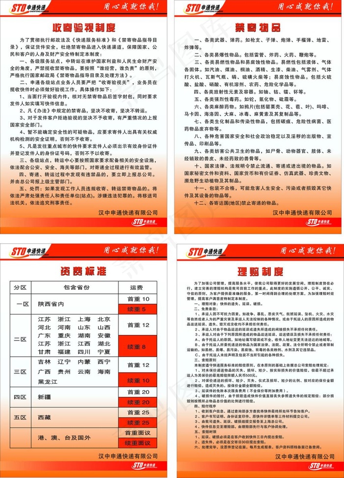 申通快递展板cdr矢量模版下载