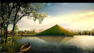 建筑效果图家园景观图片