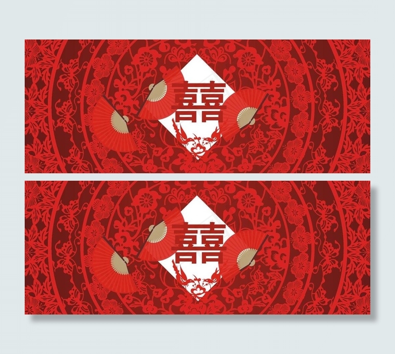 婚礼 背景 红色图片cdr矢量模版下载