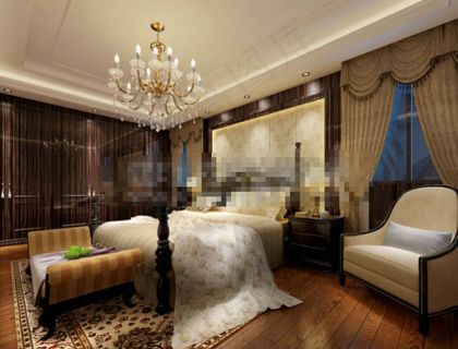 奢华风格室内设计卧室设计素材