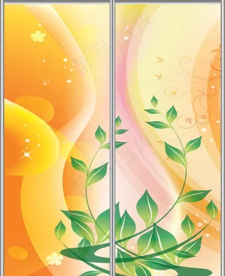 树叶移门