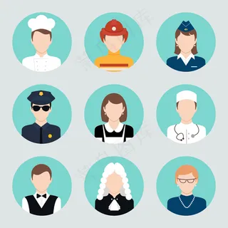 卡通商业精英矢量图片