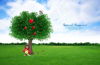 蓝天白云风景模板下载