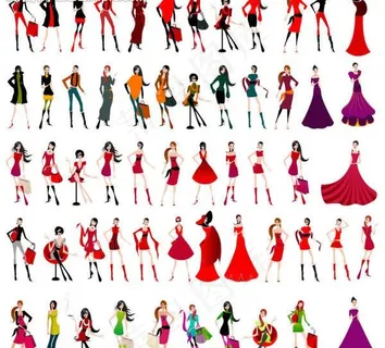 卡通潮流美女矢量素材图片 卡通潮流美女矢量素材图片