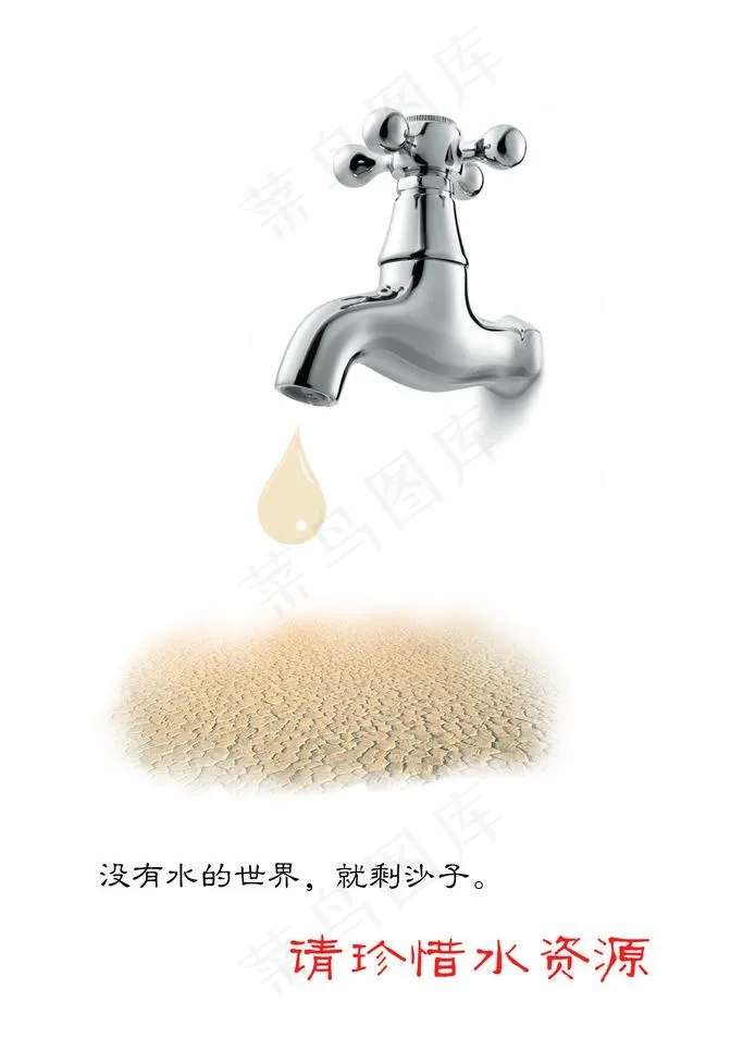 珍惜水资源图片psd模版下载