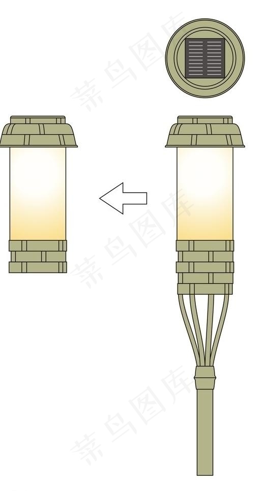 太阳能灯图片cdr矢量模版下载