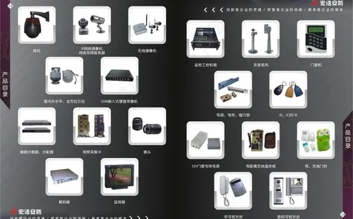 安防产品画册内页图片