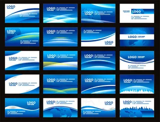 蓝色科技名片设计