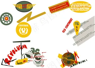 体育元素超清经典矢量图体育标识