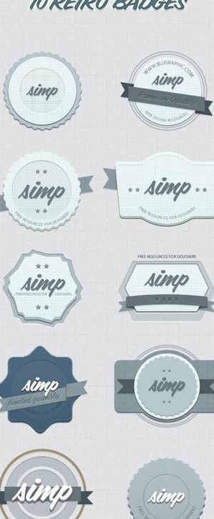 复古标签标贴设计PSD分层素