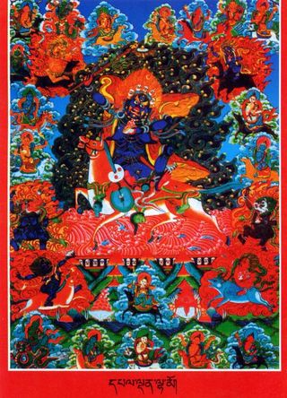 西藏 日喀则 唐卡 佛教 佛法 佛...