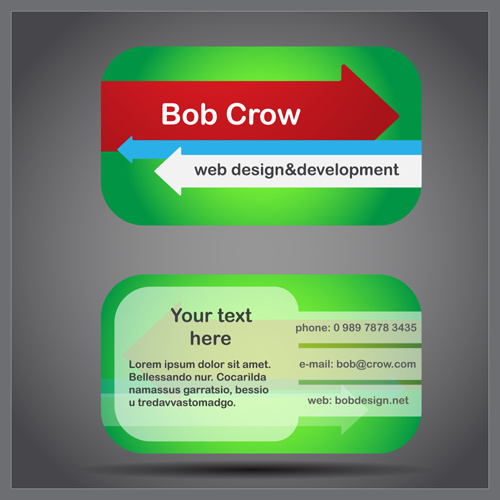 黑白与炫彩名片版式设计