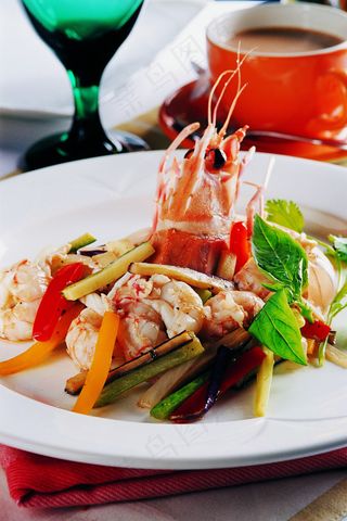 美味海鲜盐水大虾