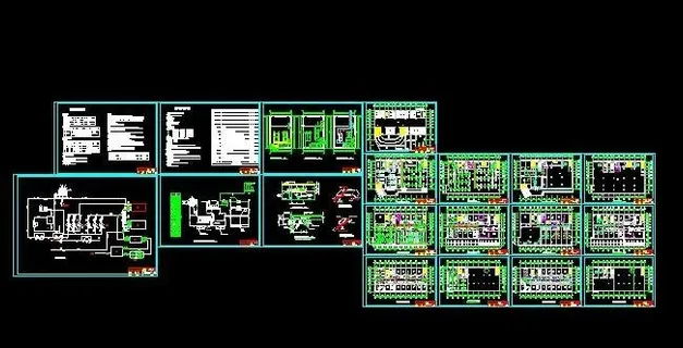 9层楼空调施工图及系统平面图