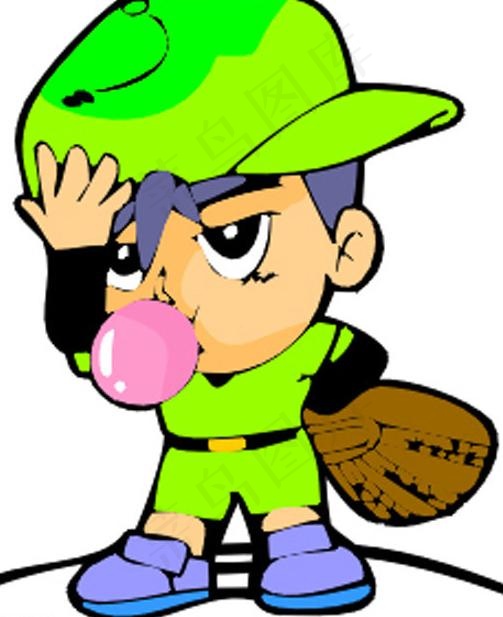 棒球 卡通运动人物图片