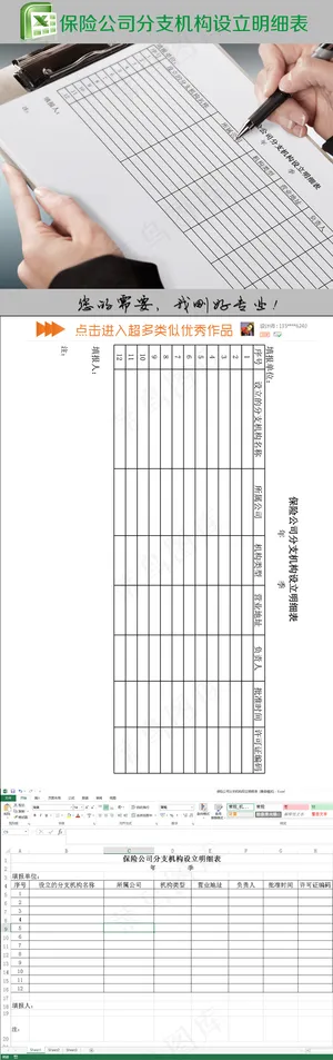 保险公司分支机构设立明细表